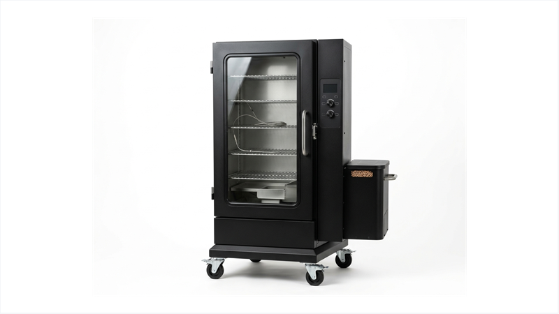 Vertical cabinet pellet smoker vs horizontal barrel pellet grill comparison